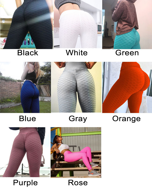 Sexy Yoga Pants Folds Style Sports Buttocks Jacquard Slim Leggings