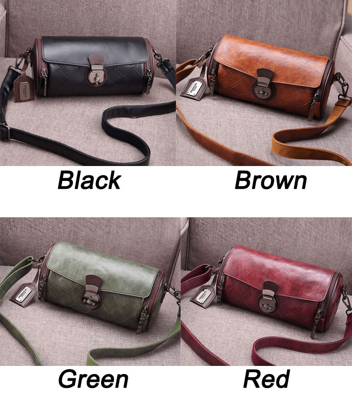 Rero Single Buckle Woven Boston Pillow Bag Crossbody Messenger Purses Women's Tote Satchel Bags Barrel Shoulder Bag