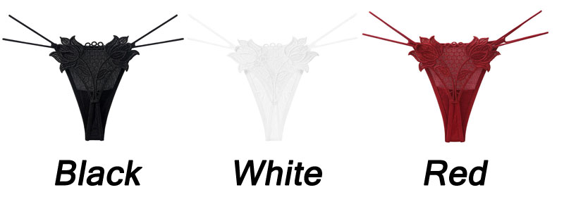 Sexy Flower Rose Hollow Crotchless Lingerie Erotic Women's Underwear lutty Underpants Naughty Briefs T-Back Thong