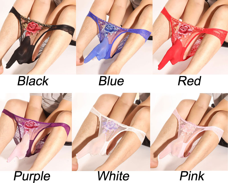 Sexy Rhombus Mesh Sheer Fishnet Underwear Panties Men's Lingerie Knickers Trunks Sissy Underpants Boxers Briefs