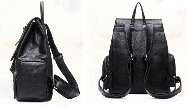 New Leisure Women's Rucksack Leather Shoulder School Bag Travel Backpack