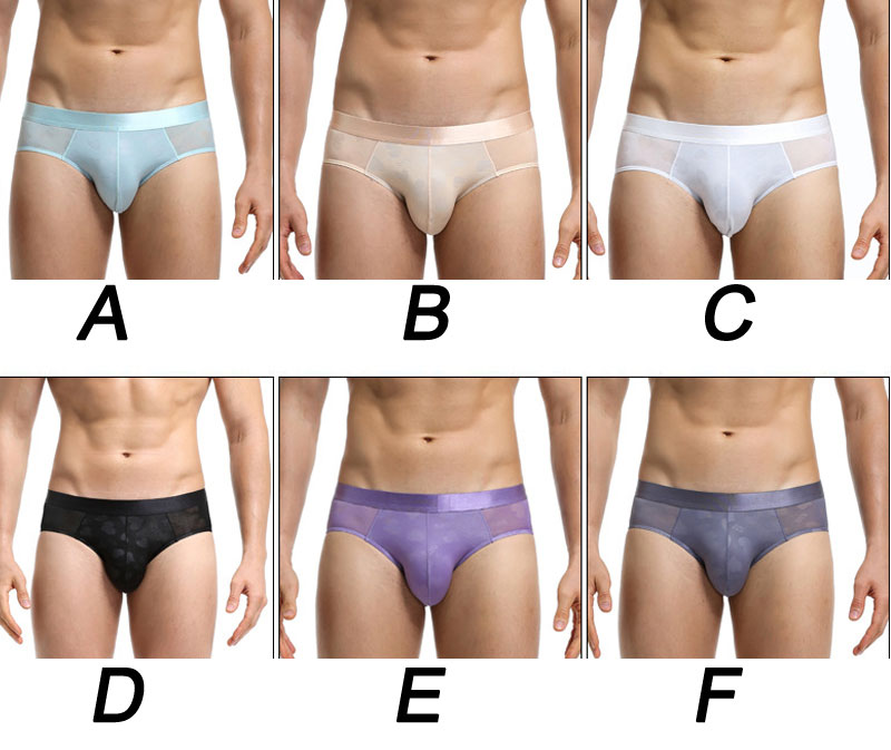 Sexy Love Heart Breathable Double Layer U-convex Thin Briefs Sheer Panty Underwear Erotic Men's Lingerie Underpants