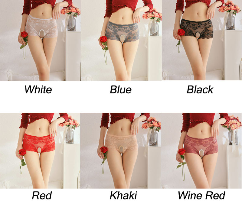 Sexy Flower Lace Mesh Crotchless High Rise T-Back Stretch Lingerie Floral Panties Naughty Underwear G-String Thong Women's Briefs