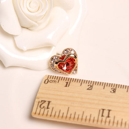 Gorgeous Crystal Rhinestone Heart Shape Stud Earrings