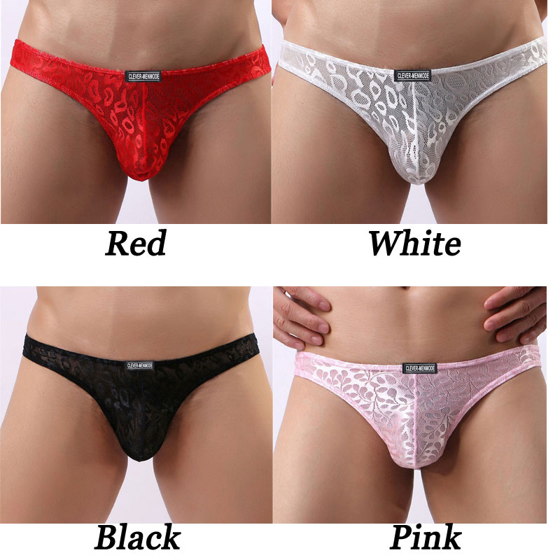 Sexy Leaf See Through Sheer Panty Brifes Men's Lingerie Seamless Gift For Boyfriend Sissy Leaves Crossdress Underpants