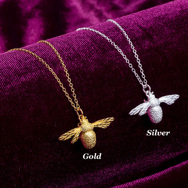 Silver Jewelry Handmade Unique Bee Pendant Necklace