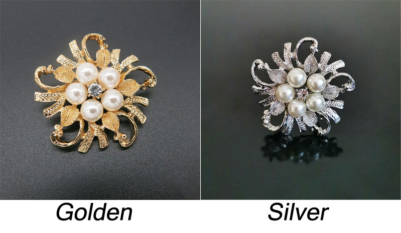 Elegant Flower Hoop Pearl Bouquet Sweater Shawl Pins Clips Accessory Jewelry Corsage Women's Brooch