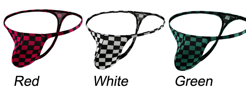 Sexy Grid Low Rise G-string Thong Underwear Knickers Bikinis Trunks Underpants Exotic Bulge Pouch Men's Lingerie Lattice Sissy Panties