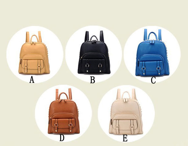 fashion Retro College Style Rivet Backpack