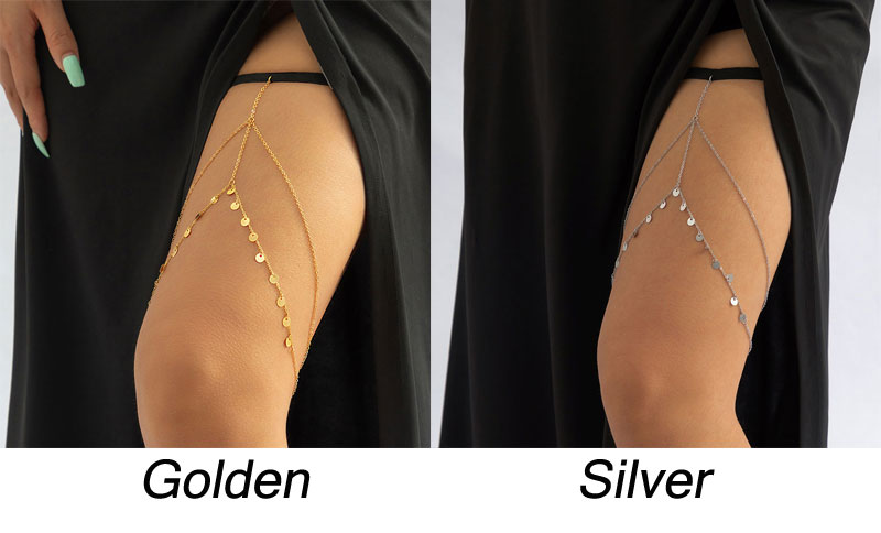 Fashion Double Layer Taseel Leg Chain Beach Summer Holiday Boho Jewelry Accessory Women's Thigh Chain 