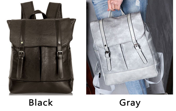 New British Women Travel Rucksack Leather Casual College Student Backpack 