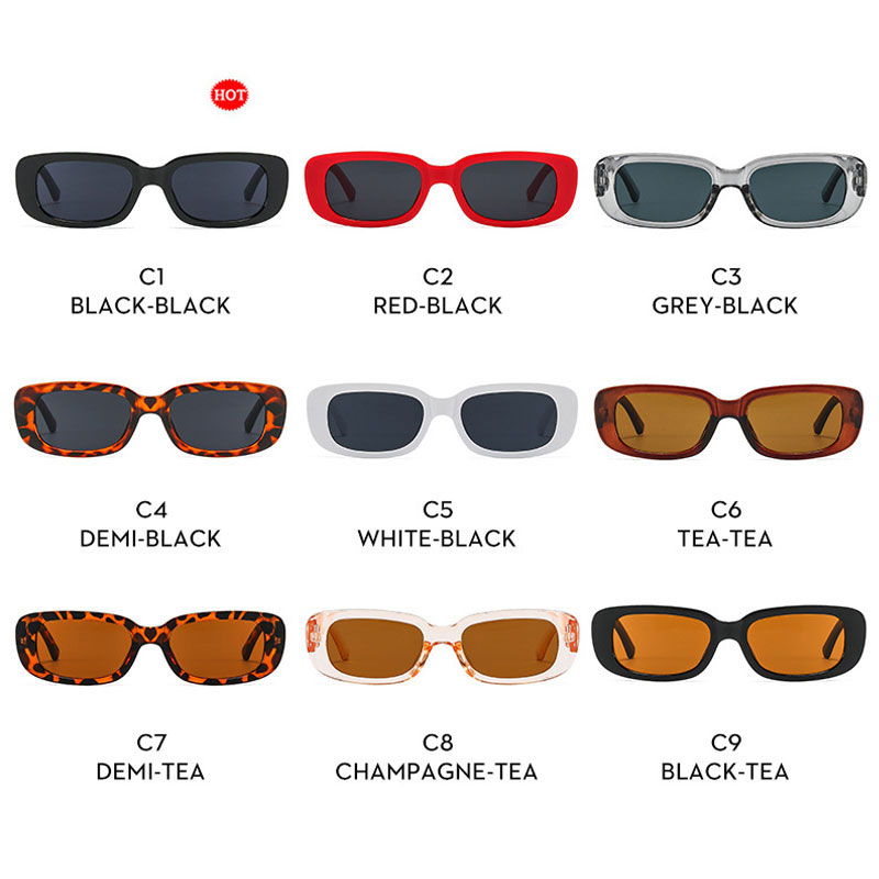 Personalized Small Frame Square Sunnies For Driving Fishing Golf Resin Lens UV Protection Women's Sunglasses