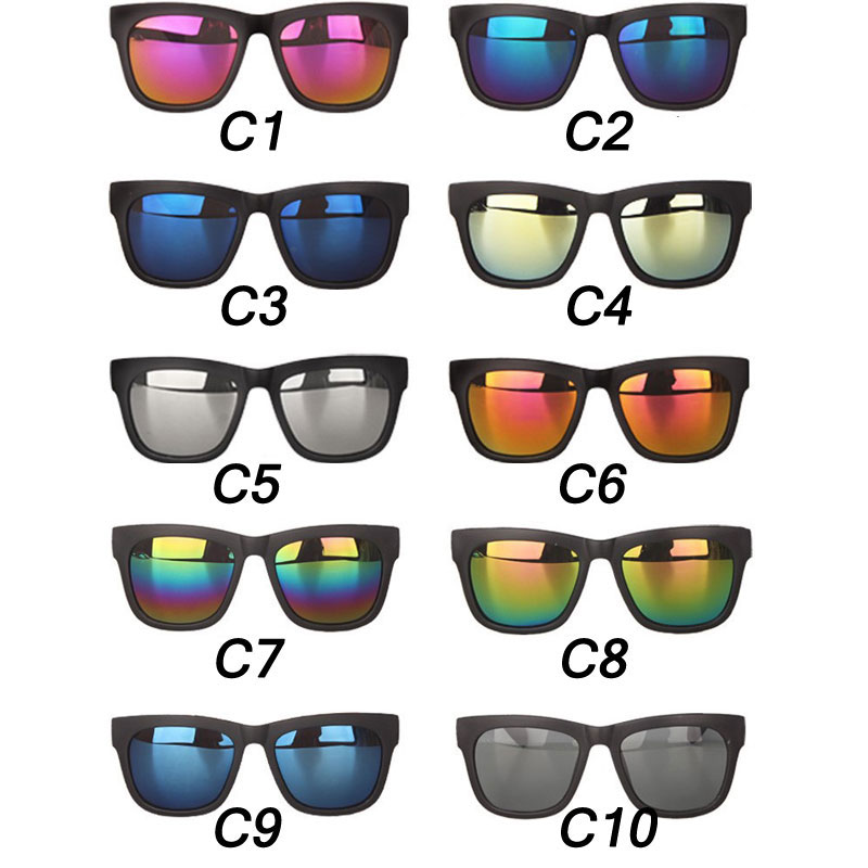 Trendy Color Film Polarized Sunnies For Driving Reflective Colorful Sun UV Protection Oversize Women's Sunglasses