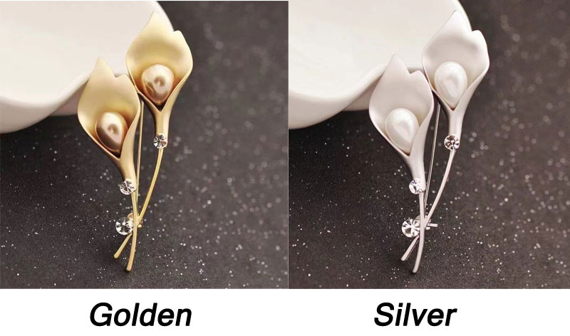 Pearl Flower Bouquet Crystal Shawl Pins Clips Decoration Gift Prom Accessory Jewelry Corsage Banquet Party Women's Brooch