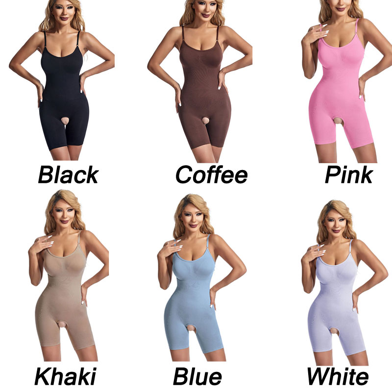 Thin Crotchless Butt Lifter Trainer Tummy Control Bodysuit Body Shaper Seamless Leotards Bodycon Jumpsuit Strap Waist Corset Shapewear