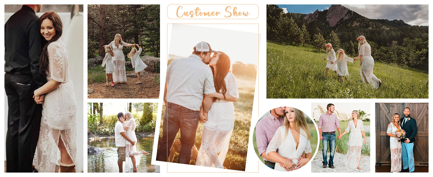 Summer Floral Embroidery Sheer Short Sleeve Side Slit Deep V-Neck Lace Bridesmaid Evening Party Prom Beach Long Maxi Dress