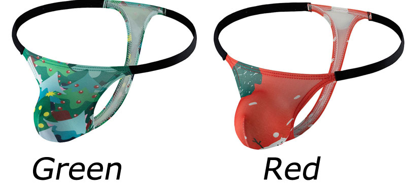 Sexy Bulge Pouch Landscape Print Underwear Men's Lingerie Knickers Bikinis Panties Underpants Stretch Briefs G-string Thong