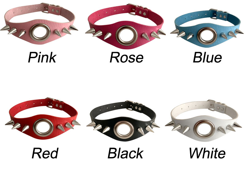 Punk Hole Hollow Rivet Spiked Rock Leather Necklace Nightclub Accessories Gothic Neckband Women's Hippie Collars Choker
