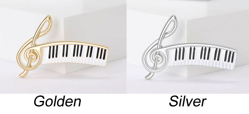 Dainty Piano Music Note Musician Corsage Shawl Pins Clips Decoration Gift Wedding Rock Accessory Jewelry Crystal Musical Enamel Brooch