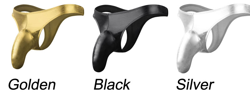 Sexy Faux Leather Elephant Nose Halloween Costume Party Funny Thong Underwear Knickers Panties Sissy Briefs Men's Lingerie Underpants