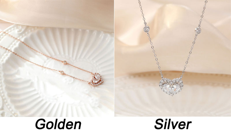 Romantic Diamond Love Heart Zirconia Pendant Chain Bridesmaid Wedding Gift For Her Jewelry Accessory Sterling Silver Necklace