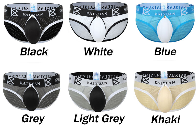 Sexy Crotchless Buckle Bulge Pouch Underwear Men's Lingerie Knickers Hollow Breathable Panties Underpants Stretch Briefs 