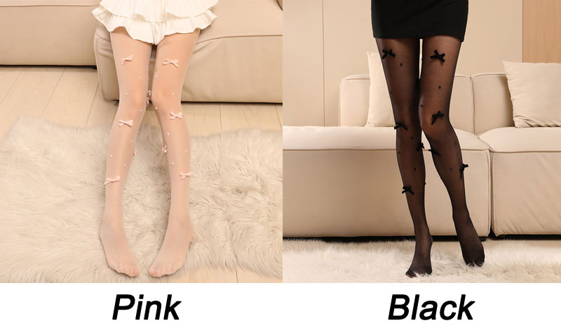 Sexy Bowknot Pearl Lolita JK Tights Leggings Socks Elastic Stocking For Girl Thin Sheer Summer Pantyhose