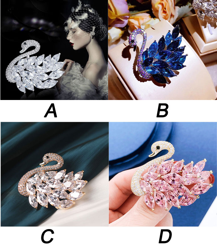 Sparkly Swan Crystal Zircon Shawl Pins Clips Wedding Accessory Jewelry Banquet Animal Bridal Brooch