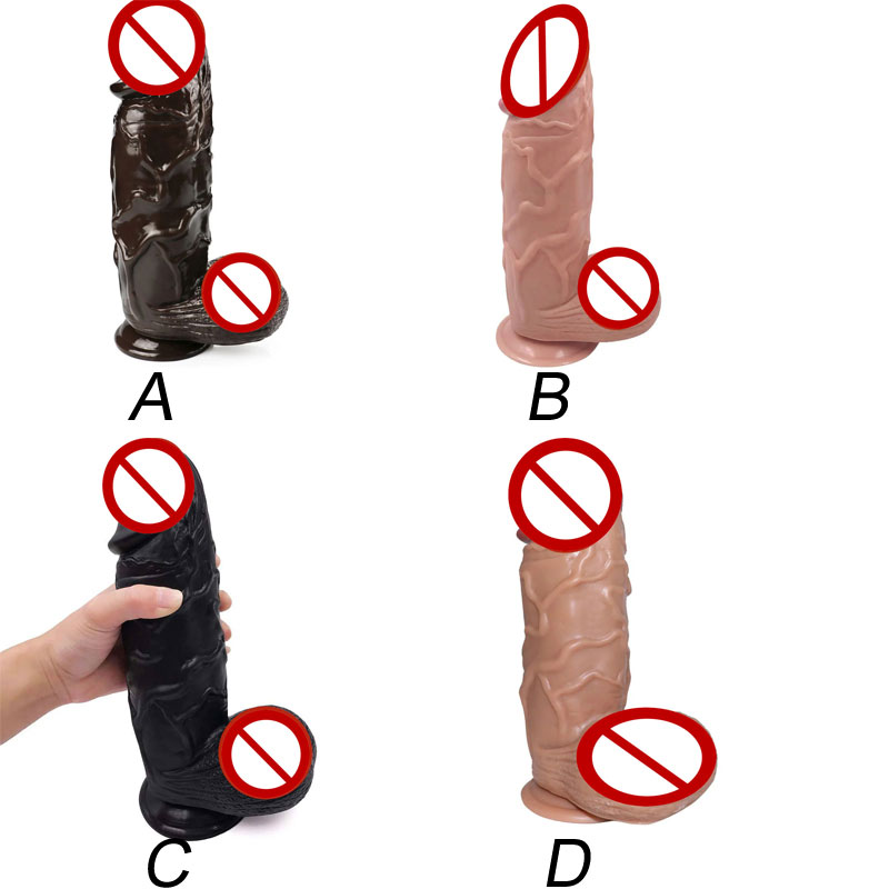 Hands-Free Play G-spot Realistic Fake Penis Cock Huge Thick Realistic Stimulation Adults Toys Suction Cup Waterproof Sex Toy Dildo