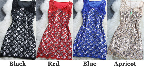 Starry Beaded Sequined Night Club Woman Dress