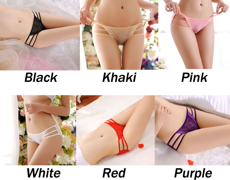 Sexy Lace Hollow Naughty Briefs T-Back Lingerie Erotic Slutty Underpants Women's Underwear Seamless Stretch Panties