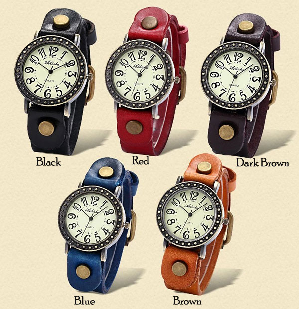Vintage Punk Style Retro Leather Watch