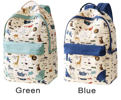 Leisure Zoo High School Rucksack Animal Paradise College Canvas Backpack 