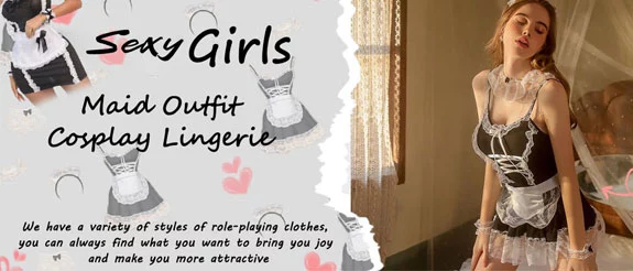 sexy maid cosplay lingeriie